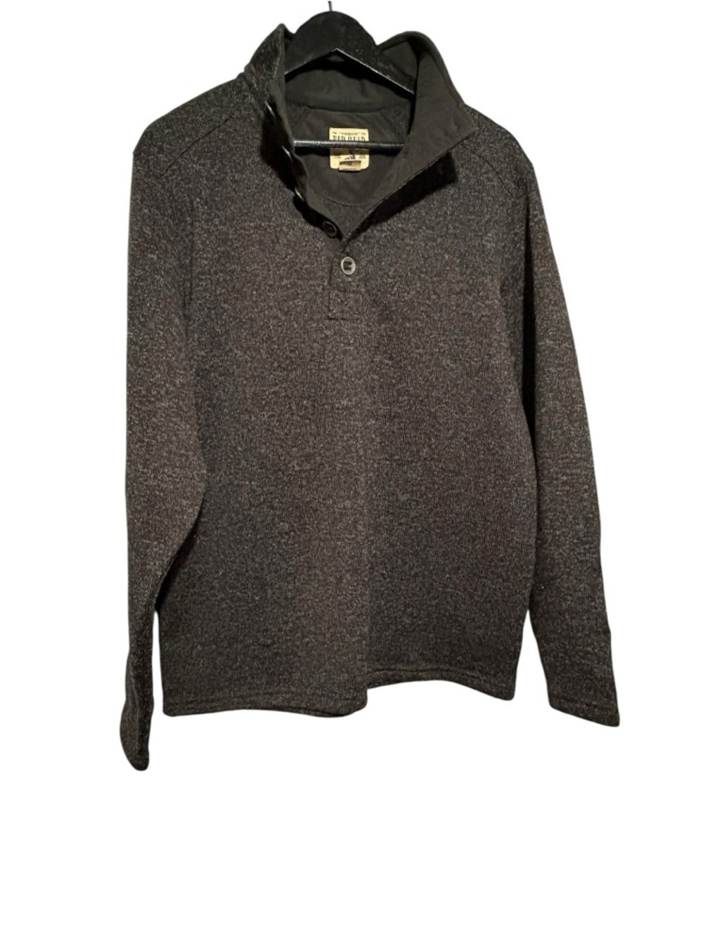 Red Head Brand Co. Men's Dark Gray Quarter-Button Knit Sweater. Size L.